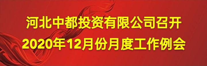 中都投資集團(tuán)公司召開2020年12月份月度工作例會(huì)